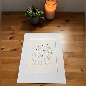 New Original Signed Artwork Ink and Watercolor on Paper